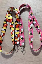 lot cartoon Mickey Minnie Neck Straps Keychain Lanyard ID Card