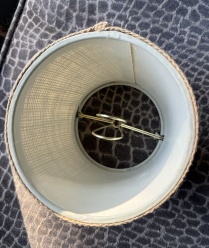 Set Of 6 Burlap Sconce Clip On Lined Shades 4” Tall - Picture 3 of 4