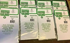 17 pc Evergreen Styrene Sheet Assortment .010 .015 .020 .030 .040 .060 .080 .100