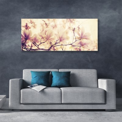 Impression sur verre acrylique Image tableau 125x50 Floral Arbres