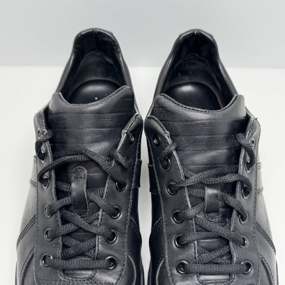 Dior Homme Black Leather Lace-Up Sneakers Shoes Men's Size Dior Homme Black Leather Lace-Up Sneakers Shoes Men's Size