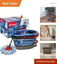 Spin Mop System Microfiber 360° Cleaning Lightweight Easy Use Floor Care