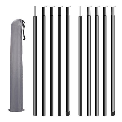 2er Set Zeltstangen Teleskopstange Sonnensegel Campingplanen Tarpstange  43-200cm | eBay.de