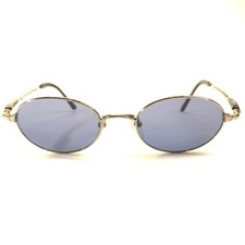 Jean Paul Gaultier JPG 56-0022 New Titanium-P Sunglasses Silver Frame Blue Lens