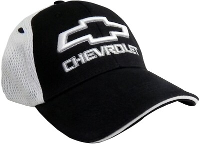 Chevrolet Bowtie Black and White Mesh Hat | eBay display picture 2