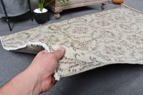 Oushak Rugs, 3.9x7.1 ft Area Rug, Turkish Rugs, Vintage Rugs, Kitchen Rugs - Picture 3 of 6