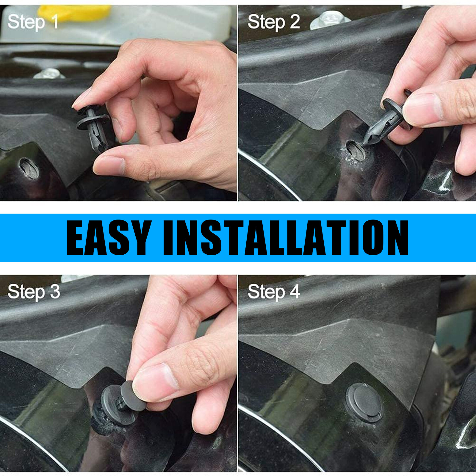 190Pcs Car Trim Bumper Clips Plastic Retainer Rivets Fastener Fender Push Pin Ki