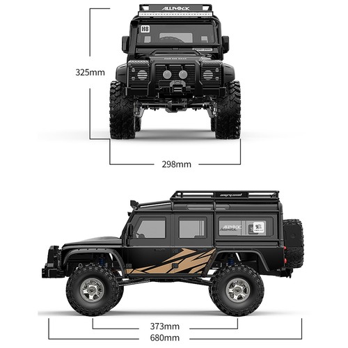 MJX H8H+ 1/8 RC Double Pickup 4WD V2 Remote Control Rock Crawler Car Model RTRft - Picture 17 of 18