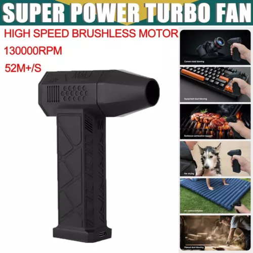 Ventola a getto turboventilatore a soffiatore USB ricaricabile violento motore brushless 130000 giri/min - Foto 2 di 13
