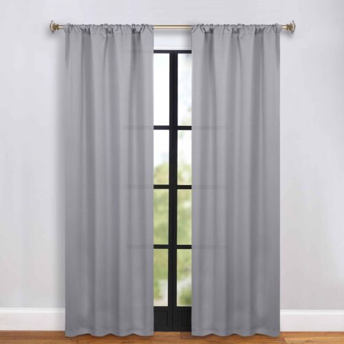 Solid 36" Wide Machine Washable Room Darkening Blackout Curtains, Set of 2 - Picture 258 of 317