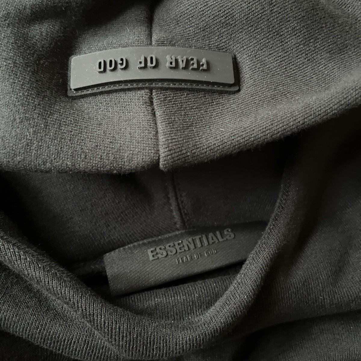ESSENTIALS FEAR OF GOD HOODIE Size XXS BLACK New With Tags | eBay