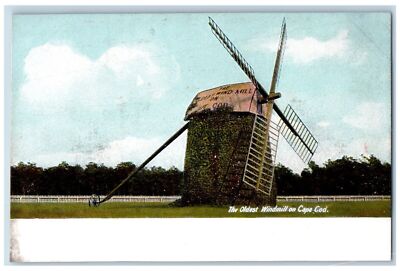 Massachusetts MA Postcard Oldest Windmill Building Exterior View c1905