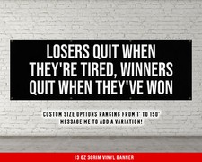 Motivational Gym Banner - Large Quote Wall Art