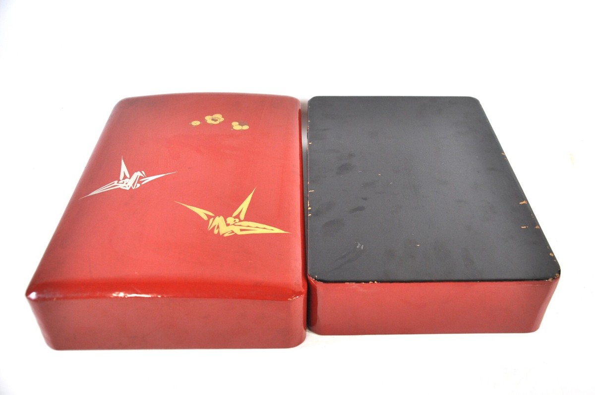 1940-1960 Vintage Japan lacquered accessory case W12”×D9”×H4” in