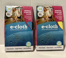 E-Cloth General Purpose Cloth Removes Grease, Grime Bacteria all  Surfaces Lot 2