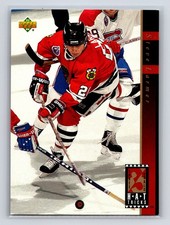 1993-94 Upper Deck Hat Tricks Steve Larmer #HT14 Chicago Blackhawks Hockey Card
