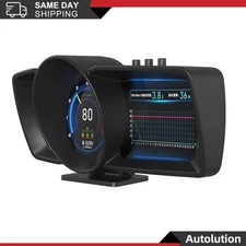 3.5'' Smart Car HUD Gauge OBD2+GPS - Head Up Display with Speedometer & RPM