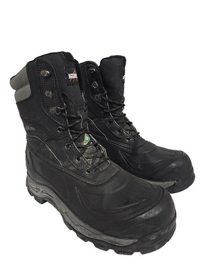 Aggressor Men's 8'' 8910 Steel Toe Steel Plate WP Work Boots Black/Grey Size 13M