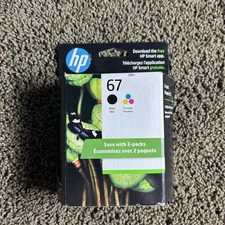 Genuine HP 67 Black Tri-Color ink Cartridges OEM Sealed Box Exp 03/2024