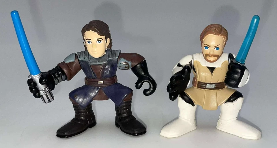 Lote de 5 bonecos Star Wars Galactic Heroes Anakin Obi-Wan R2-D2 Commander Fil ++ - Imagem 2 de 4