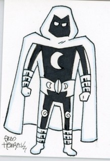 Fred Hembeck Sketch Card: Moon Knight (Marvel Comics)