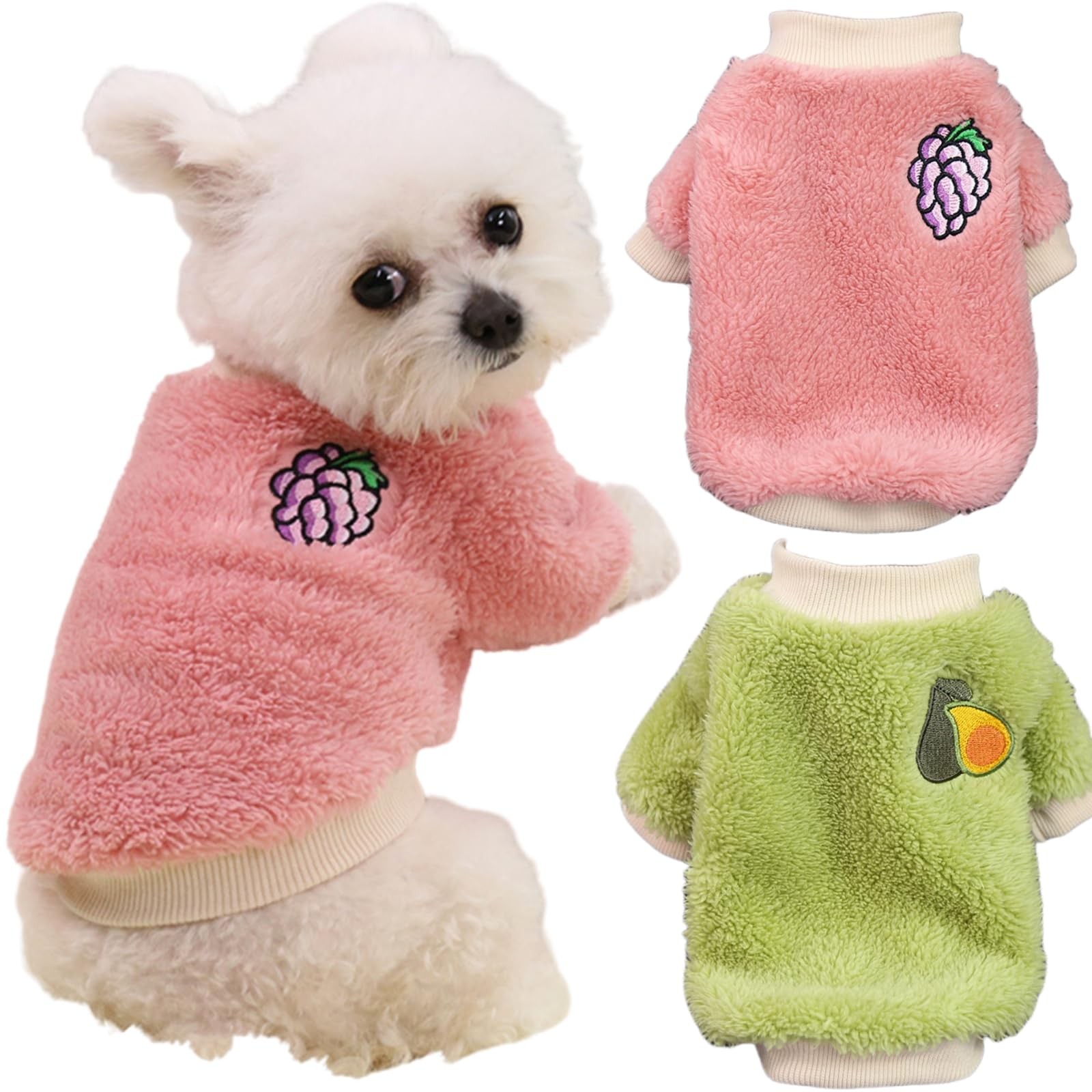 Yaopelky Maglione per cani di piccola taglia in pile caldo abbigliamento pe