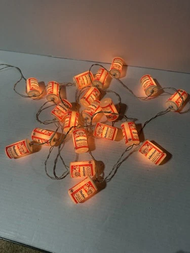 Vintage Budweiser Beer String Lights Set 20 Indoor Outdoor Tested and  Working