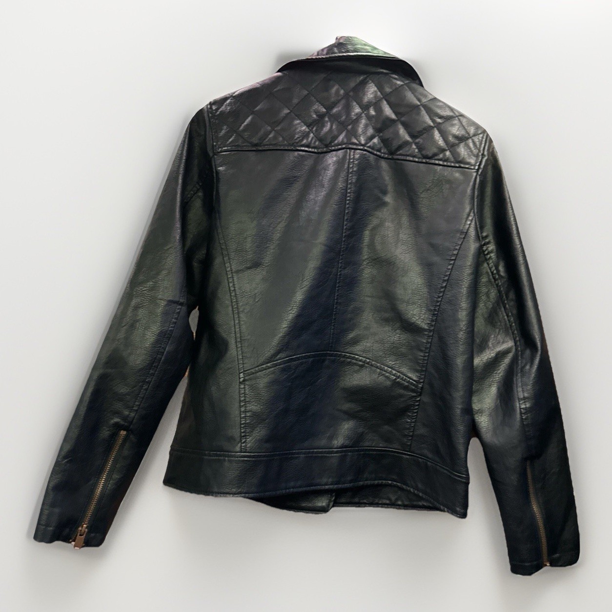 Black Leather Jacket Universal Thread - image 3