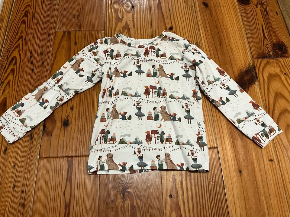 Pijama Velvet Fawn Christmas Holiday Nostalgia, tamanho 7 gênero neutro - Imagem 2 de 4