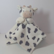 Carter's Plush Cow Security Blanket White Black Farm Theme Baby 0-6 Months