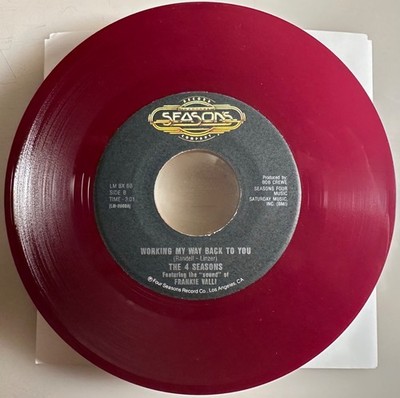 4 Seasons - Frankie Valli / Working My Way Back To You / Red Vinyl 45 / Mint!