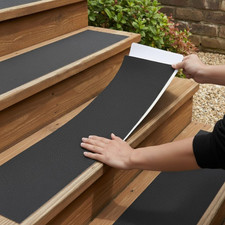 12-Pack Non-Slip Outdoor Stair Treads - anti Slip 6" X 24" Grip Tape Adhesive St