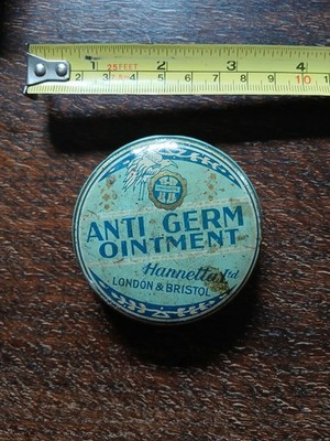 Vintage Hannetta LTD London & Bristol Anti-Keim Salbe Dose leer