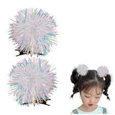 Shiny Christmas Hair Accessories for Kids Girls Sparkly Foil Strips Hair Clips F
