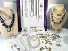Silver Tone Jewelry Lot Vtg Estate Some Signed Monet Trifari Napier Ann Taylor+