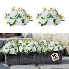 Flower Balls Arrangement Bouquet 10 PCS 9.5-Inch Diameter Artificial Flowe