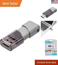 512GB Turbo Attache USB 3.2 Flash Drive 100MB/s, Silver Pack of 1
