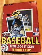 1982 Fleer Baseball Wax Box Containing 36 Packs X 15 Cards, Cal Ripken Jr RC?