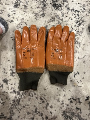 Lot of 7 Pair Ansell 23-191 Winter Monkey Grip PVC Work Gloves 