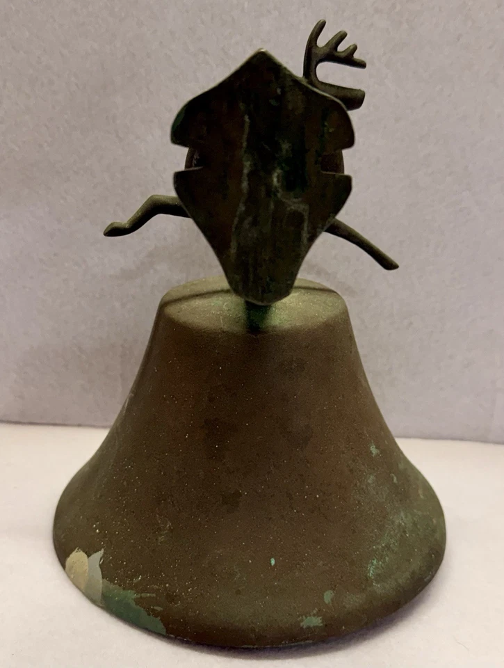 Campana de puerta John Deere; montaje en pared; latón; campana de cena rústica RARA Foto 3 de 4