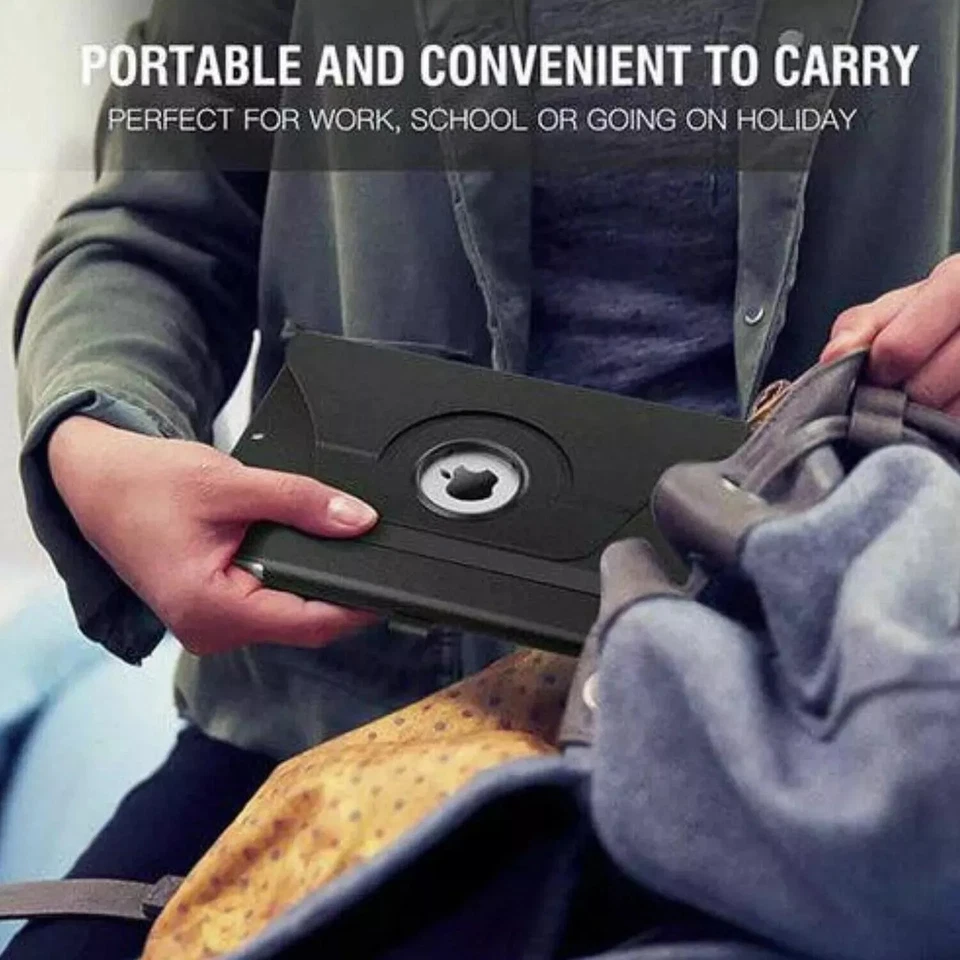 For iPad Pro M4 M5 M2 Air 13" 12.9" Leather Case Flip Stand Cover 360° Rotating - Image 3 of 4