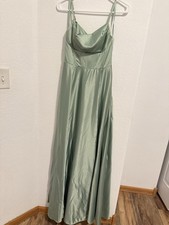 Windsor A-Line Slit Satin Formal Dress US 1 - Prom Dress - READ DESCRIPTION