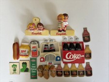 Lot Of 20 VINTAGE ADVERTISING FRIDGE MAGNETS COCA COLA PEPSI CAMPBELLS TROPICANA