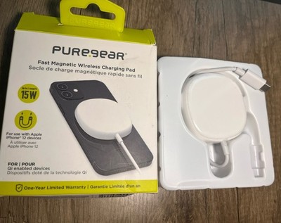 PureGear 15W Qi Fast Wireless Charging Pad for iPhone & More - White