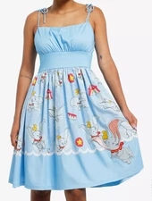 Her Universe Disney Dumbo Retro Dress SMALL baby blue sleeveless NWT Mint