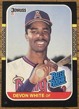 Devon White 1987 Donruss Rated Rookie Card #38 California Angels RC Free Ship. rookie card picture