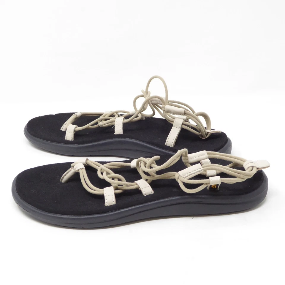 Босоножки Teva женские Voya Infinity с ремешками плоские светло-бежевые размер 10 - Изображение 3 из 4