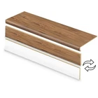 Cap-A-Tread 2 PK Hickory 47" L. Vinyl Overlay Stair Tread & Reversible Riser Kit