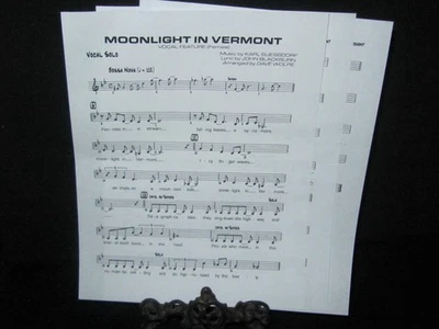 BIG BAND INST CHARTS MOONLIGHT IN VERMONT SCORE & VOC AL  5/4/4/4   PRINTED - Bild 1 von 3