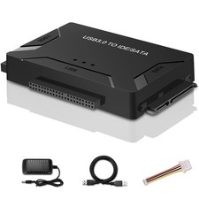 EYOOLD USB 3.0 to IDE SATA Adapter Hard Drive Reader for 2.5/3.5 Small, Black